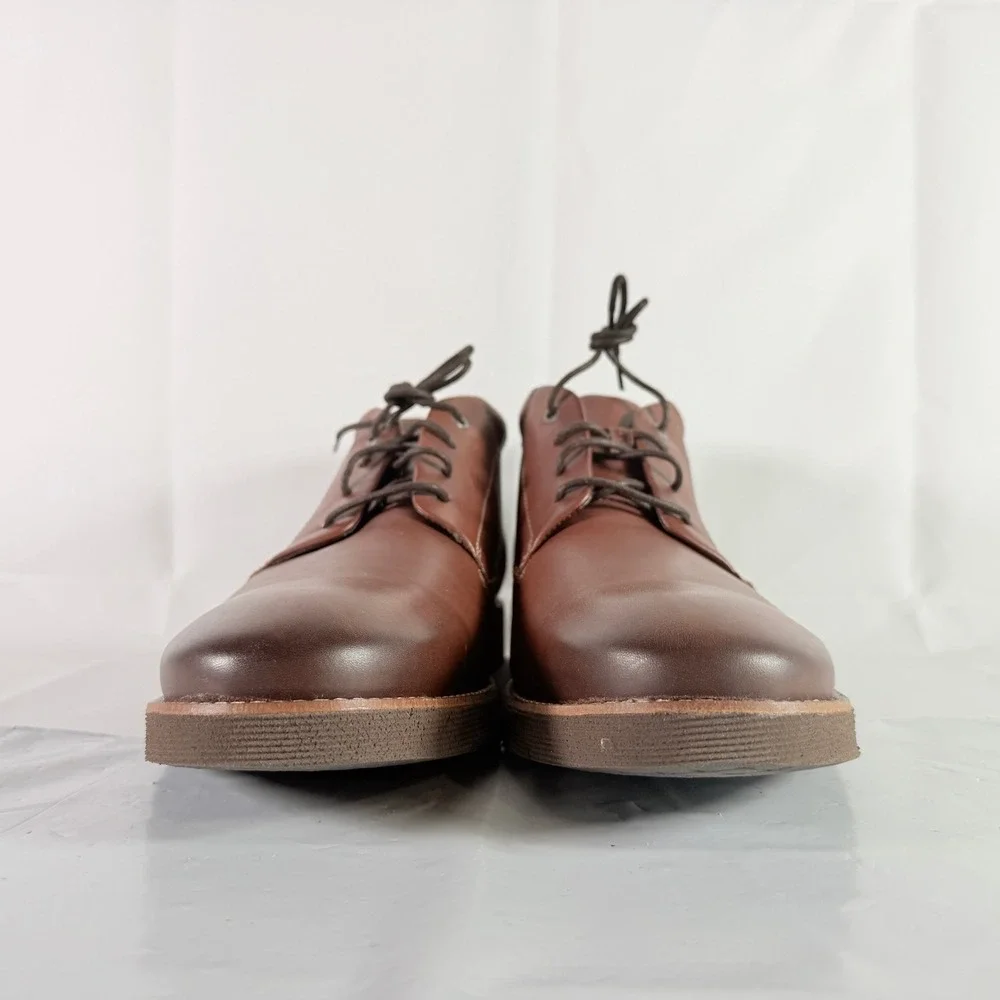 Clarks Men Folcroft Mid Dark Tan Leather Chukka Boots Size 13 M New